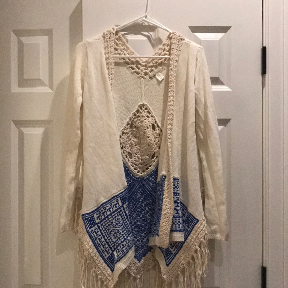 Boho crochet sweater